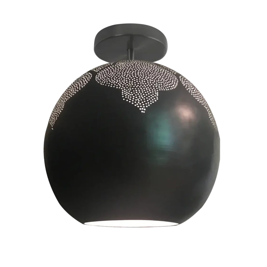 Dounia Home - DH-NAJSEMFLU-SM-NIK - Najma Semi-flush Light - Brushed Nickel Silver