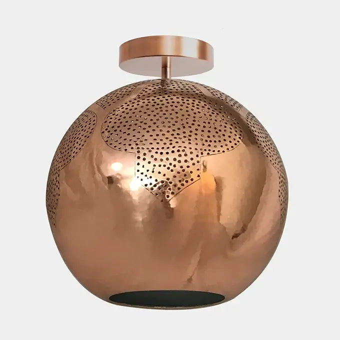 Dounia Home - DH-NAJSEMFLU-SM-AB - Najma Semi-flush Light - Antique Brass