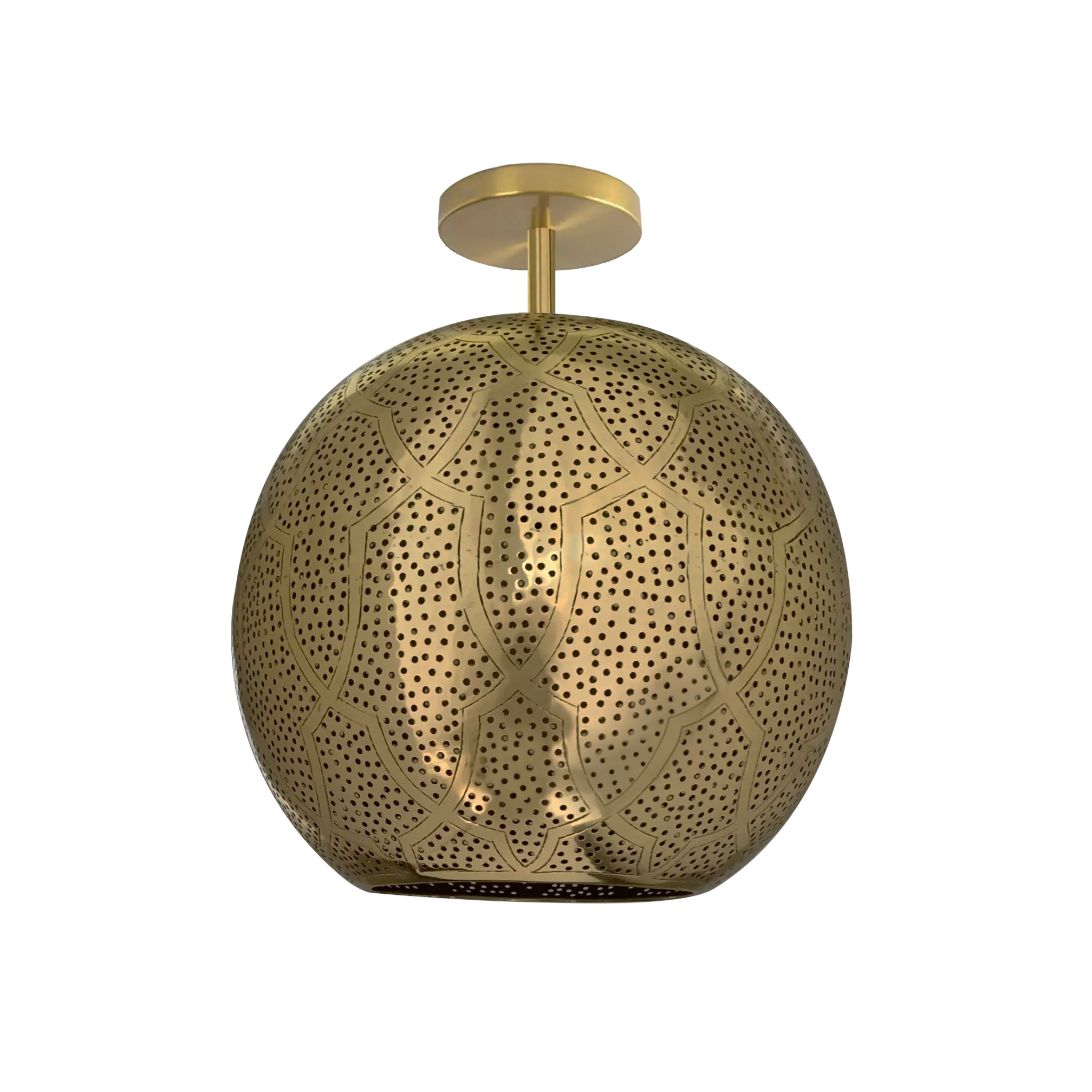 Dounia Home - DH-ARISEMFLU-SM-PC - Aria Semi-flush Mount - Polished Copper