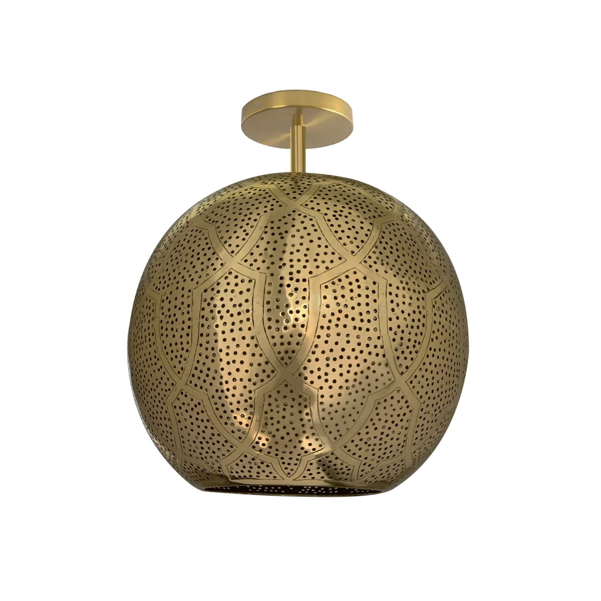 Dounia Home - DH-ARISEMFLU-SM-PC - Aria Semi-flush Mount - Polished Copper