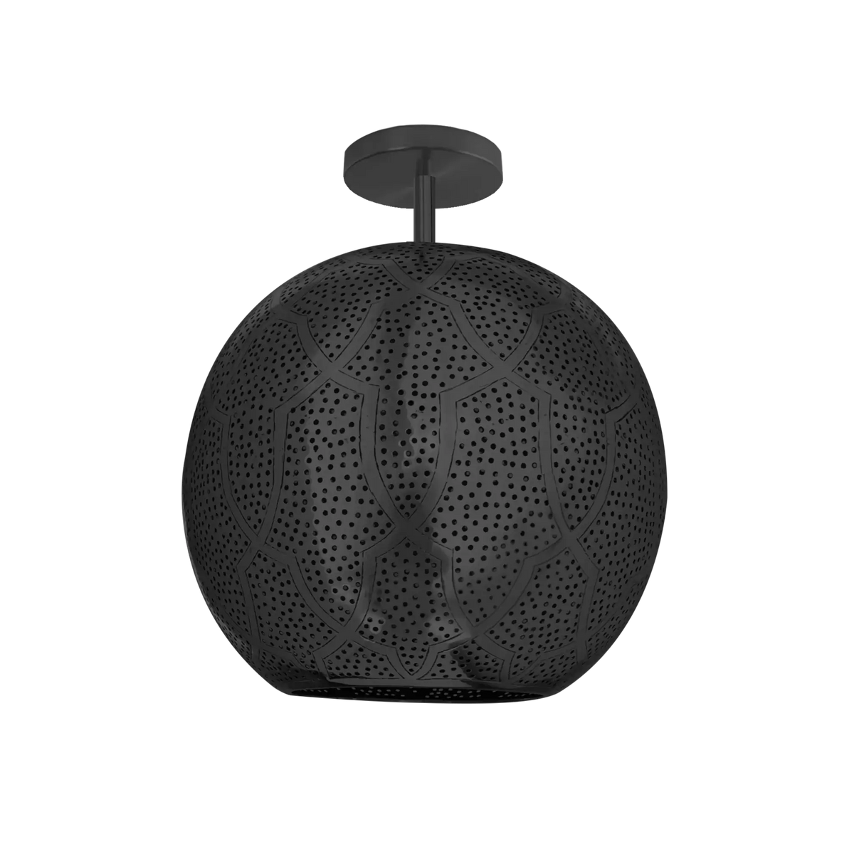 Dounia Home - DH-ARISEMFLU-SM-NIK - Aria Semi-flush Mount - Brushed Nickel Silver