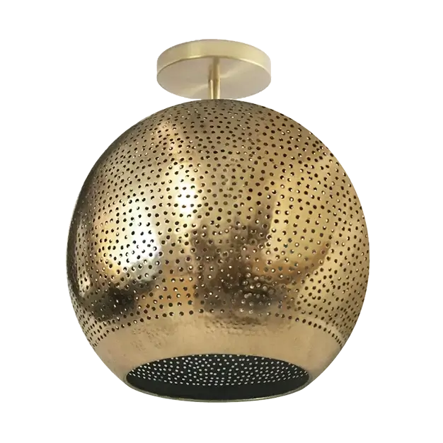 Dounia Home - DH-SHASEMFLU-SM-BRS - Shams Semi-Flush - Polished Brass