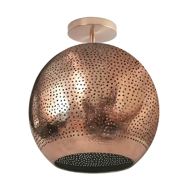 Dounia Home - DH-SHASEMFLU-MD-PC - Shams Semi-Flush - Polished Copper