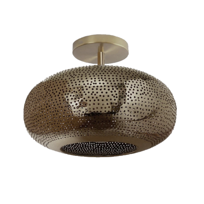 Dounia Home - DH-LILCEIFLU-SM-MGM - Lila Ceiling Flush Mount - Matte Gun Metal