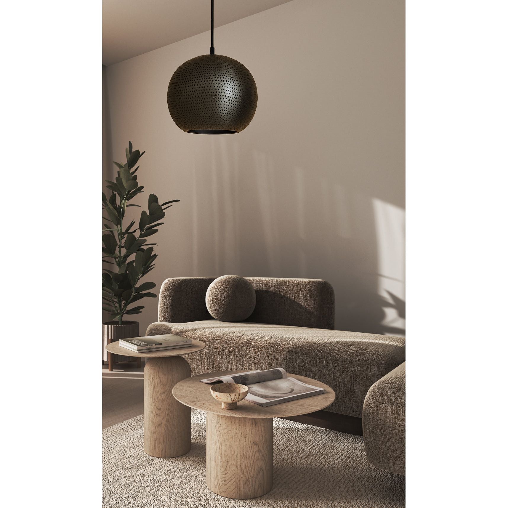 Dounia Home - DH-SHAPENLIG-SM-BRS - Shams Pendant Light - Polished Brass