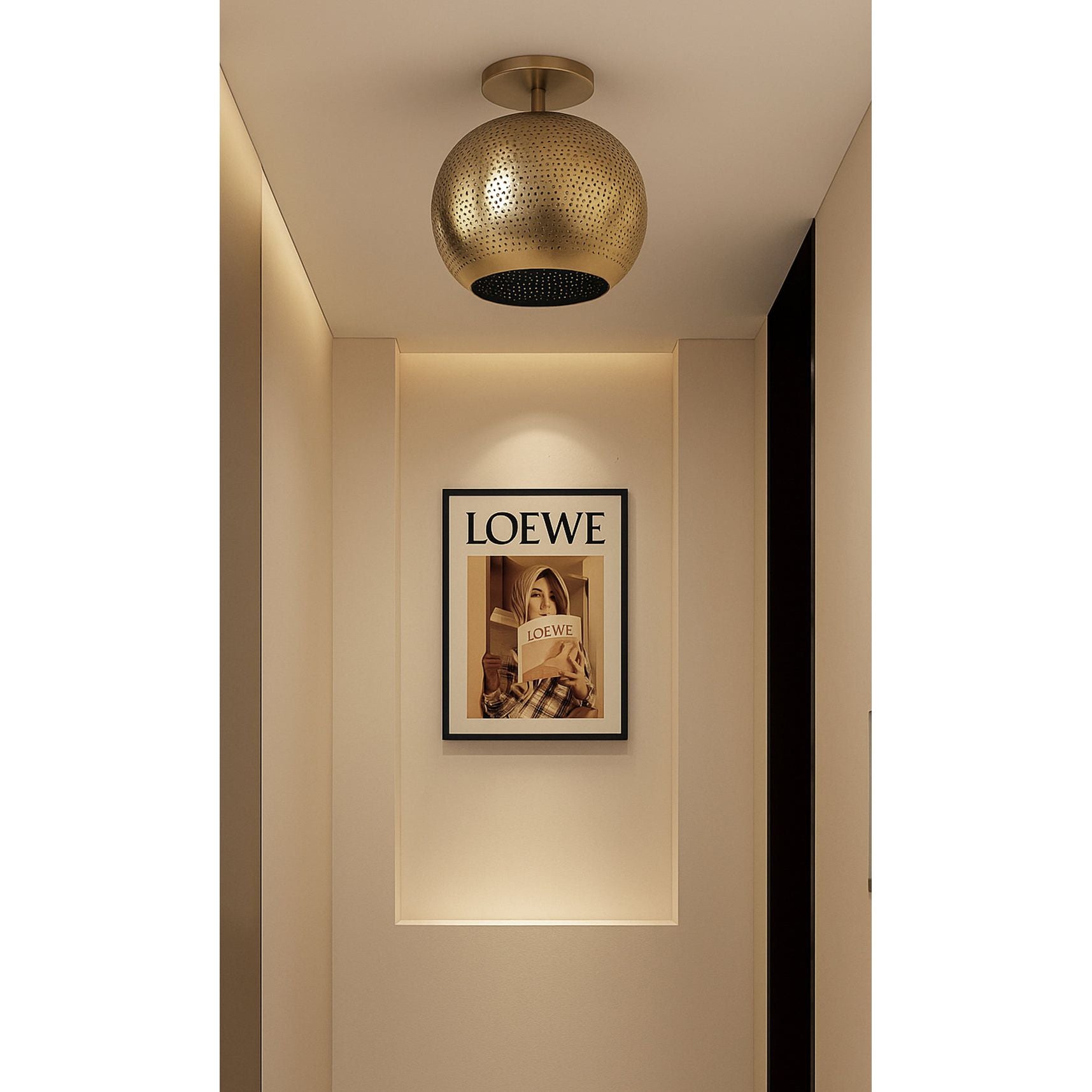 Dounia Home - DH-SHASEMFLU-SM-NIK - Shams Semi-Flush - Brushed Nickel Silver