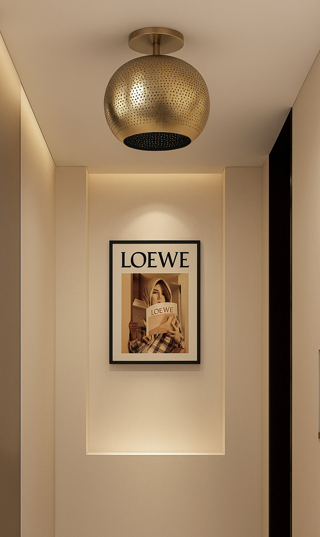 Dounia Home - DH-SHASEMFLU-SM-PC - Shams Semi-Flush - Polished Copper