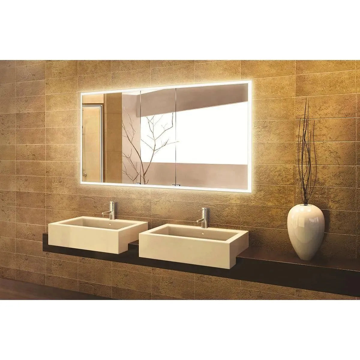 Sidler - QUADRO Triple Mirror Medicine Cabinet - 1.1012.013 | Montreal Lighting & Hardware