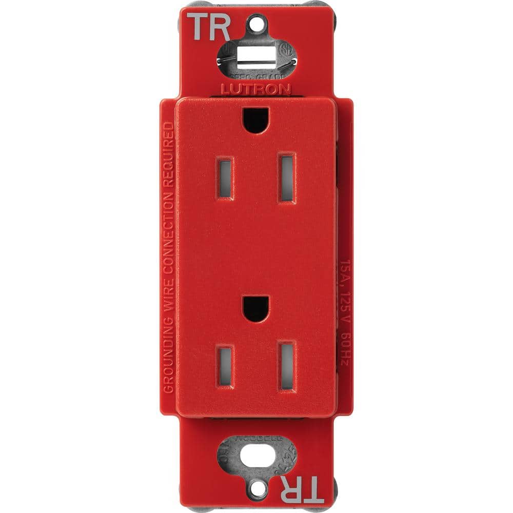 Lutron - Claro & Satin Colors 15A TR Receptacle - SCRS-15-TR-SR | Montreal Lighting & Hardware