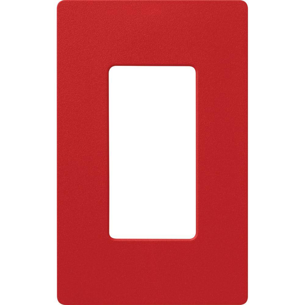 Lutron SC-5-SR Claro & Satin Colors Wallplate in Satin Signal Red