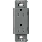 Lutron - Claro & Satin Colors 15A TR Receptacle - SCRS-15-TR-SL | Montreal Lighting & Hardware
