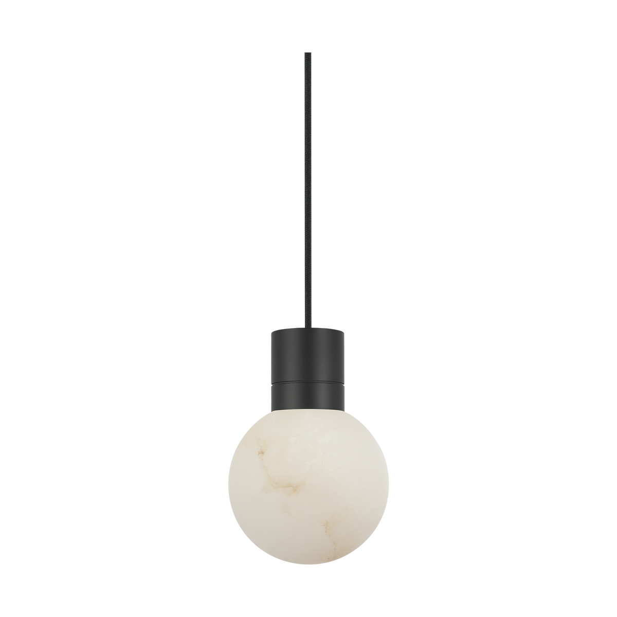 Visual Comfort Modern Collection - SLPD54127BB - Mina Alabaster Small Pendant - Mina - Black