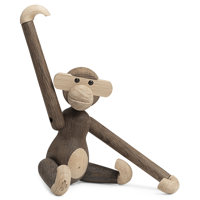 Kay Bojesen 39257 Monkey Wooden Figurine in Oak/Smoked Oak