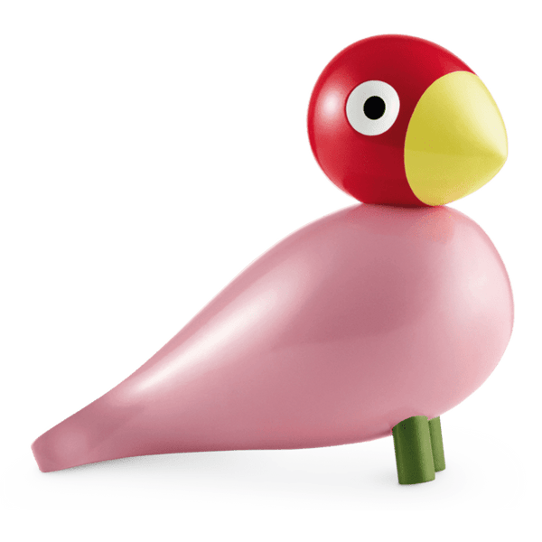 Figurine en bois d'oiseau chanteur