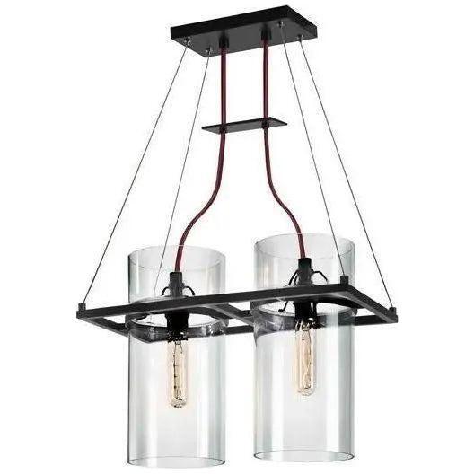 Anneau Carré Deux Lumières Suspension