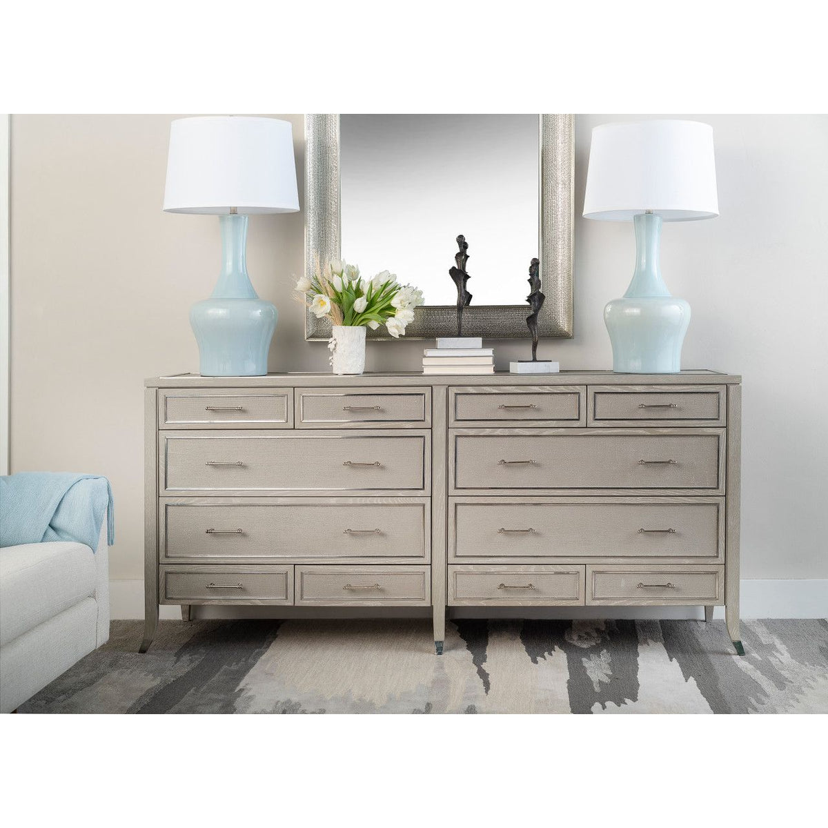 Ensemble de 2 petites statues en spirale