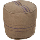 Surya - Burlap Pouf - POUF-13 | Montreal Lighting & Hardware