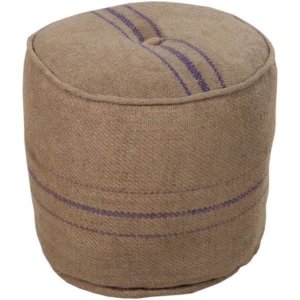 Burlap Pouf