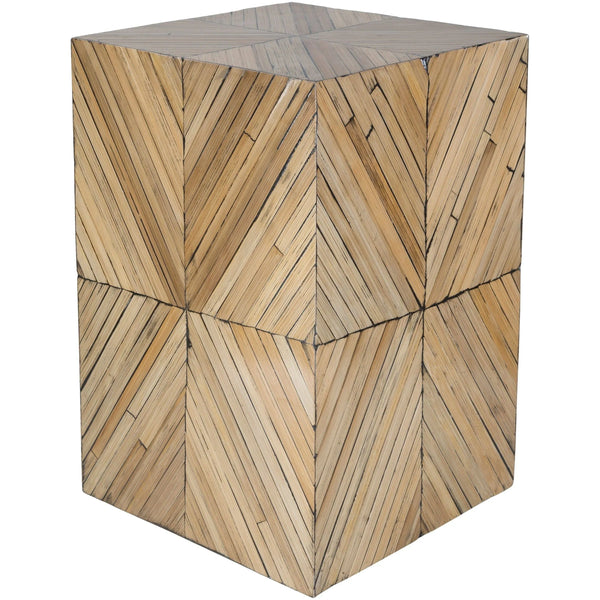 Table de bout de jardin en canne à sucre
