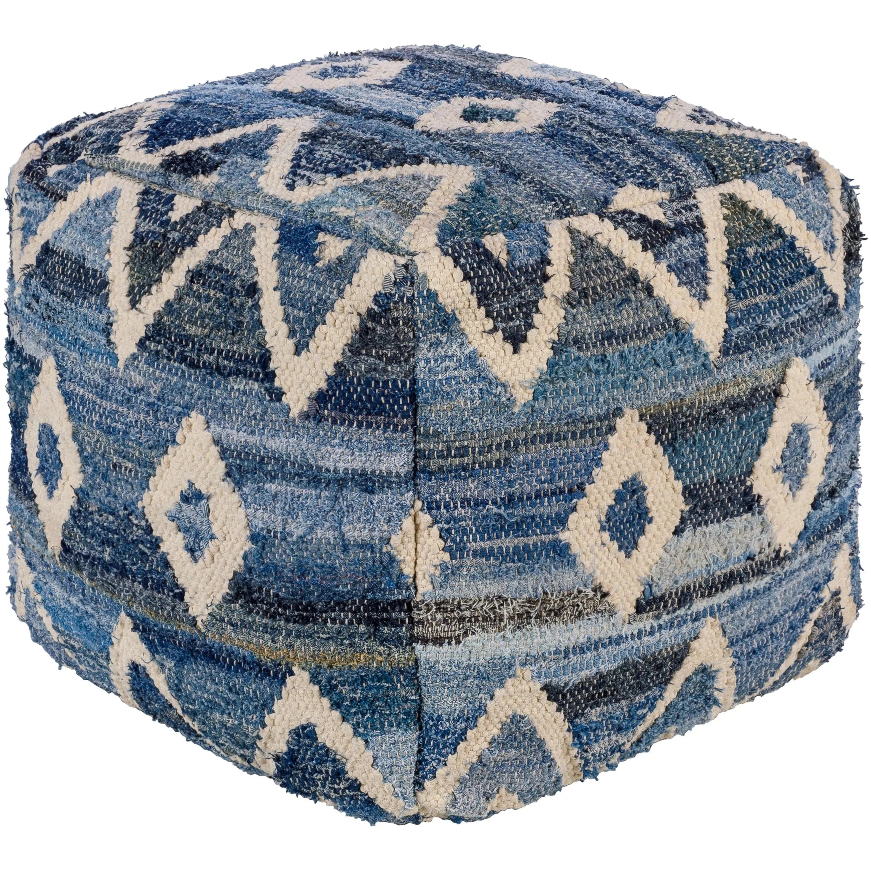 Surya - Comporta Pouf - CMPF001-171717 | Montreal Lighting & Hardware