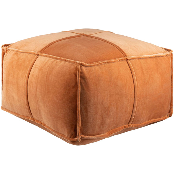 Pouf en velours de coton