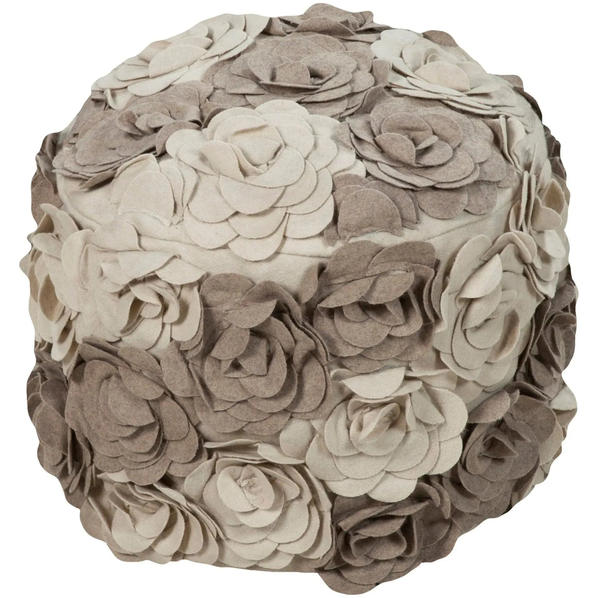 Surya - Felted Floral Pouf - POUF-27 | Montreal Lighting & Hardware