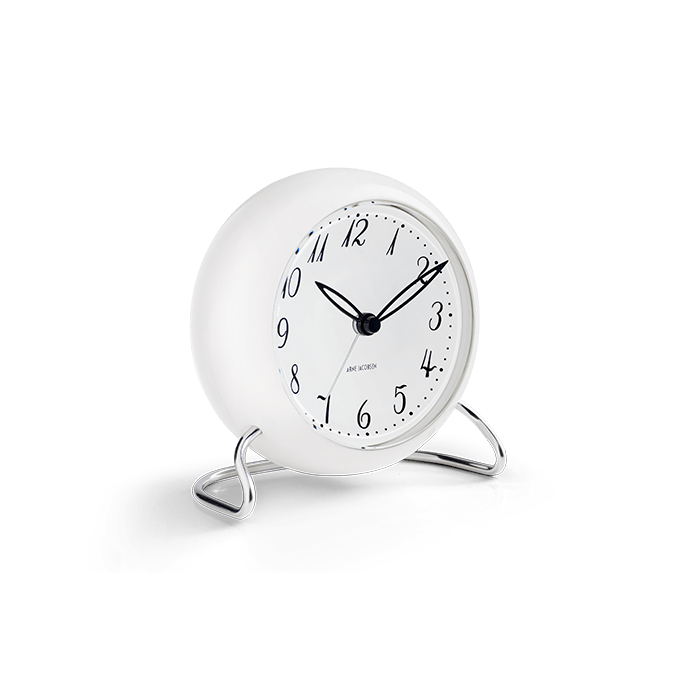 Horloge de table Arne Jacobsen Clocks 43670 LK blanche