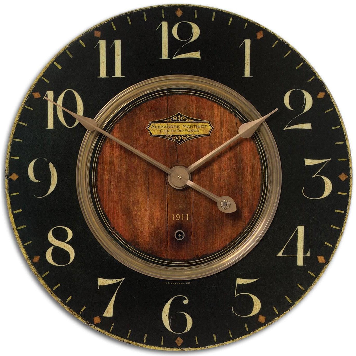The Uttermost - Alexandre Wall Clock - 06026 | Montreal Lighting & Hardware