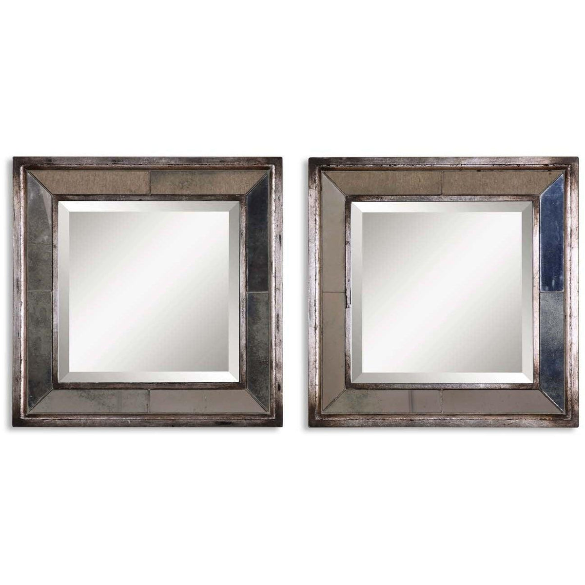 The Uttermost - Davion Squares Mirror, Set Of 2 - 13555B | Montreal Lighting & Hardware