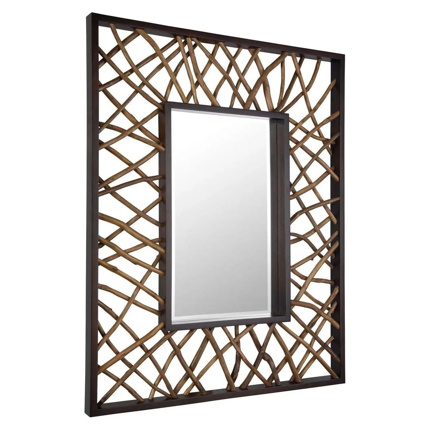 The Uttermost - Teak Maze Mirror - 08184 | Montreal Lighting & Hardware