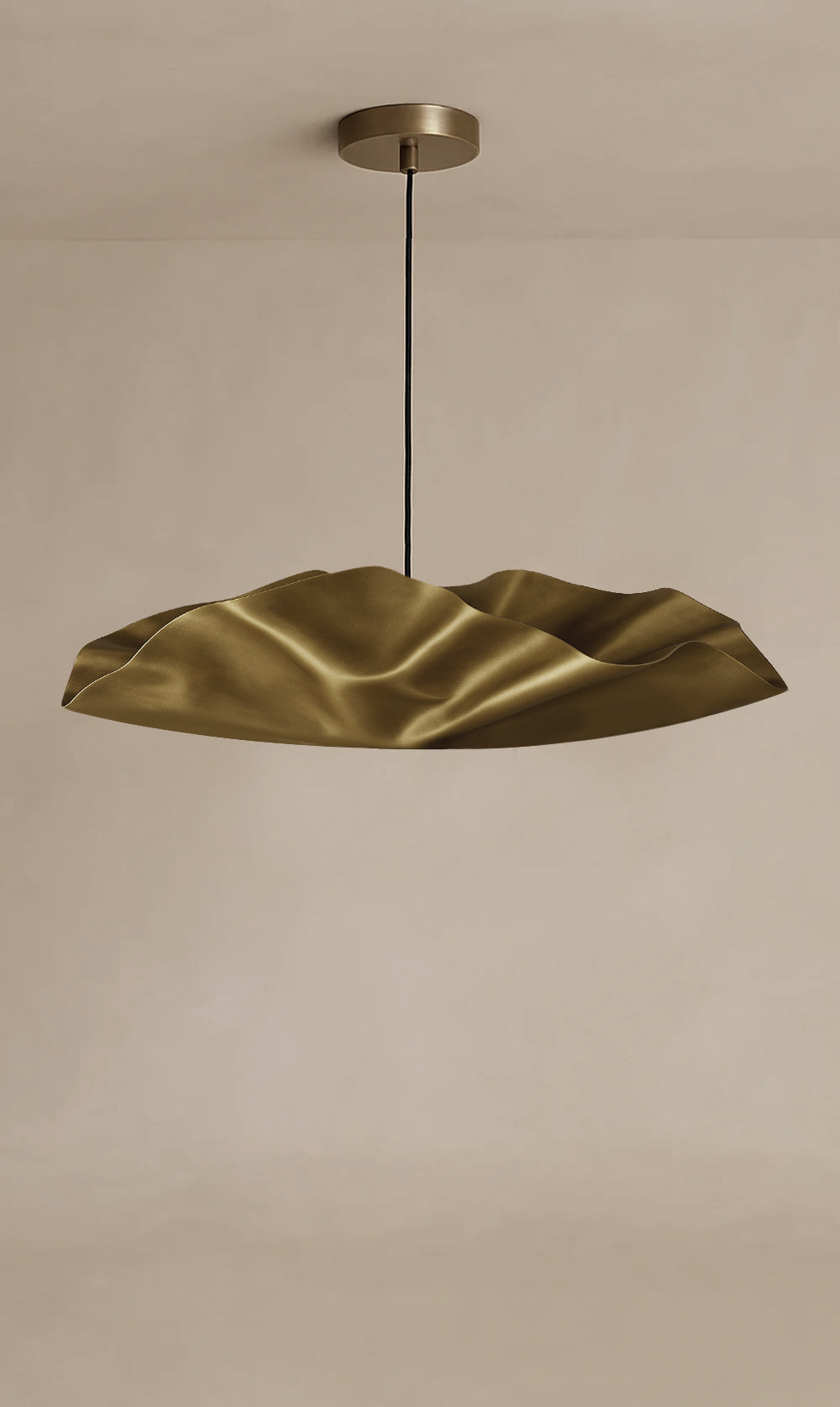 Dounia Home - DH-THECRUPEN-SM-AB - The Crush Pendant - Antique Brass