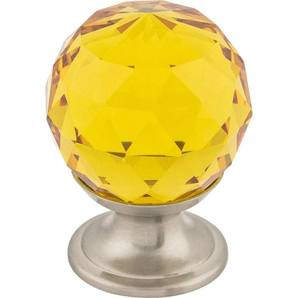 Bouton en cristal ambre