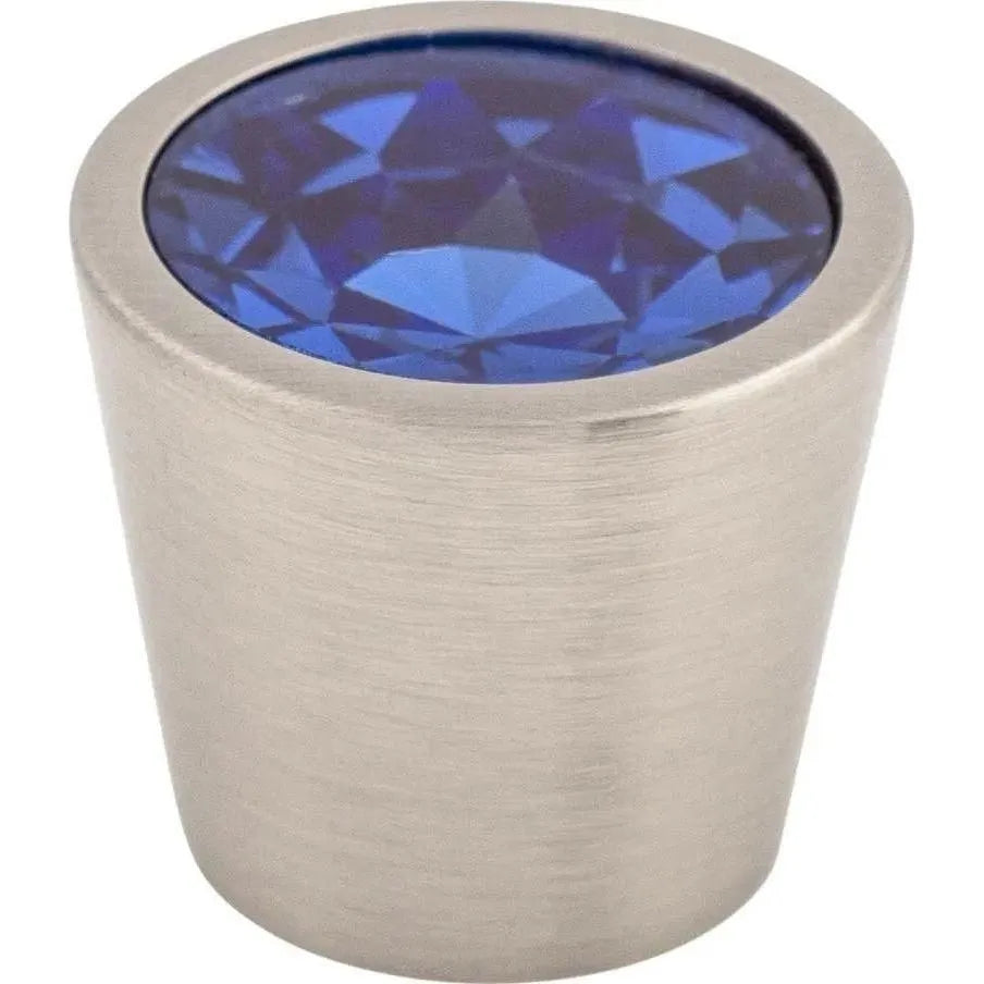 Top Knobs - Blue Crystal Center Knob - TK132BSN | Montreal Lighting & Hardware