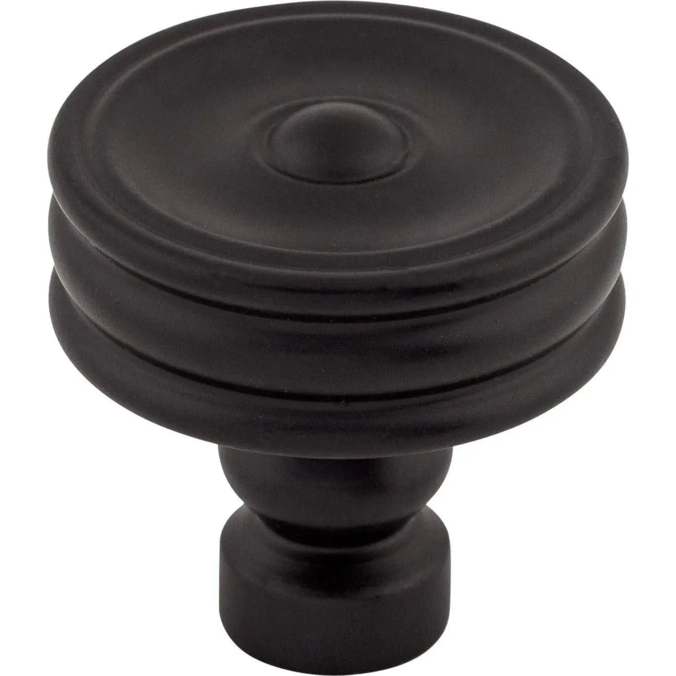 Top Knobs - Brixton Ridged Knob - TK881BLK | Montreal Lighting & Hardware