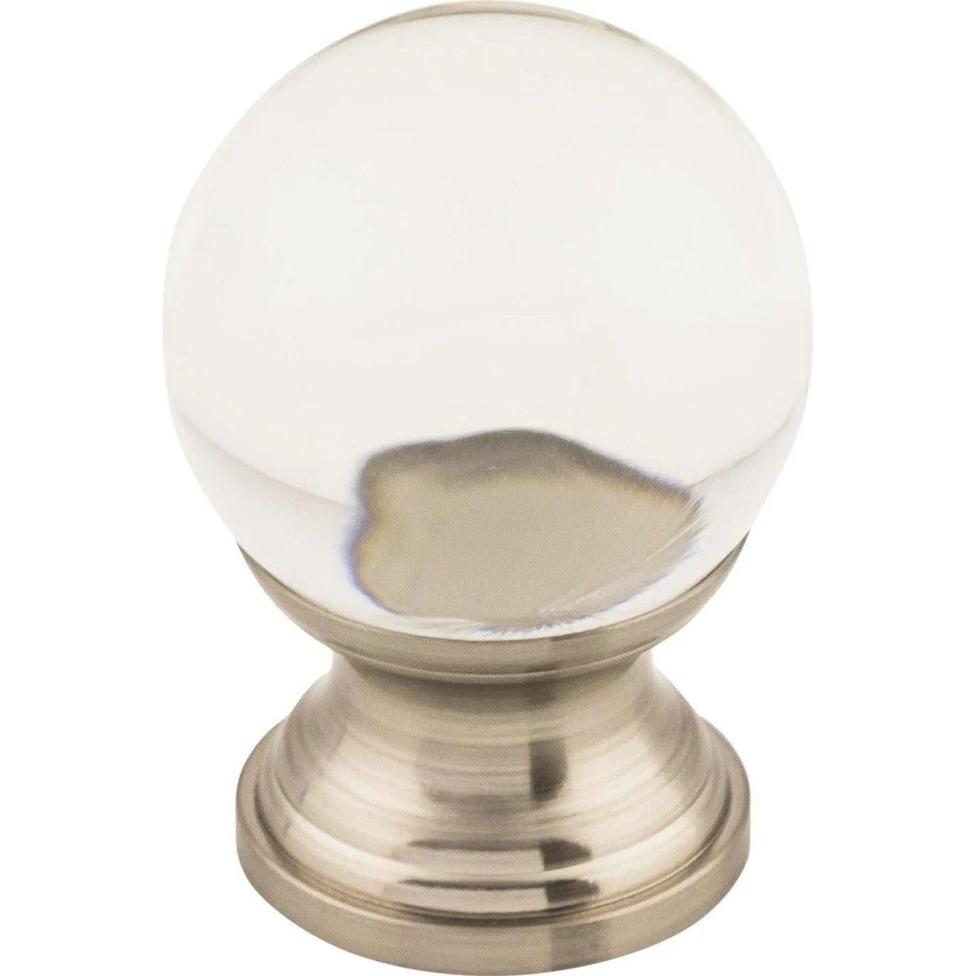 Top Knobs - Clarity Clear Glass Knob - TK840BSN | Montreal Lighting & Hardware