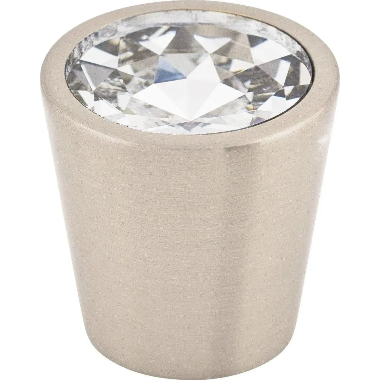 Top Knobs - Clear Crystal Center Knob - TK135BSN | Montreal Lighting & Hardware