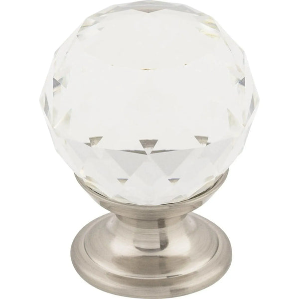 Bouton en cristal clair