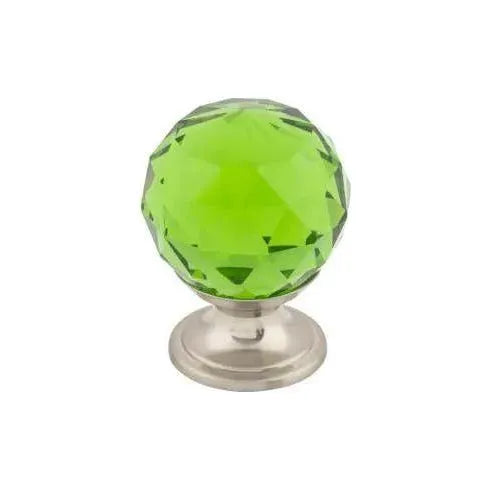 Bouton en cristal vert