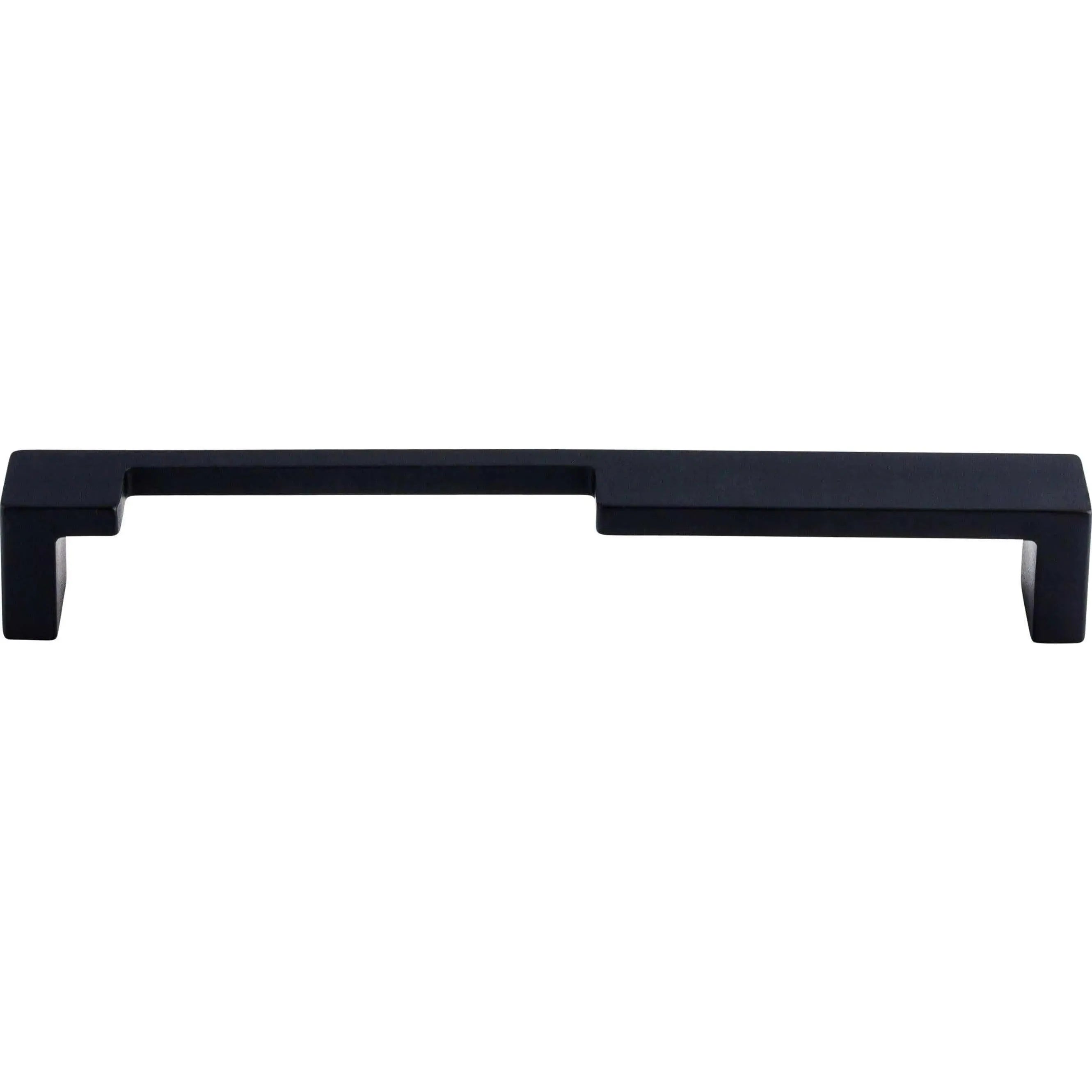 Top Knobs - Modern Metro Notch Pull A - TK257BLK | Montreal Lighting & Hardware