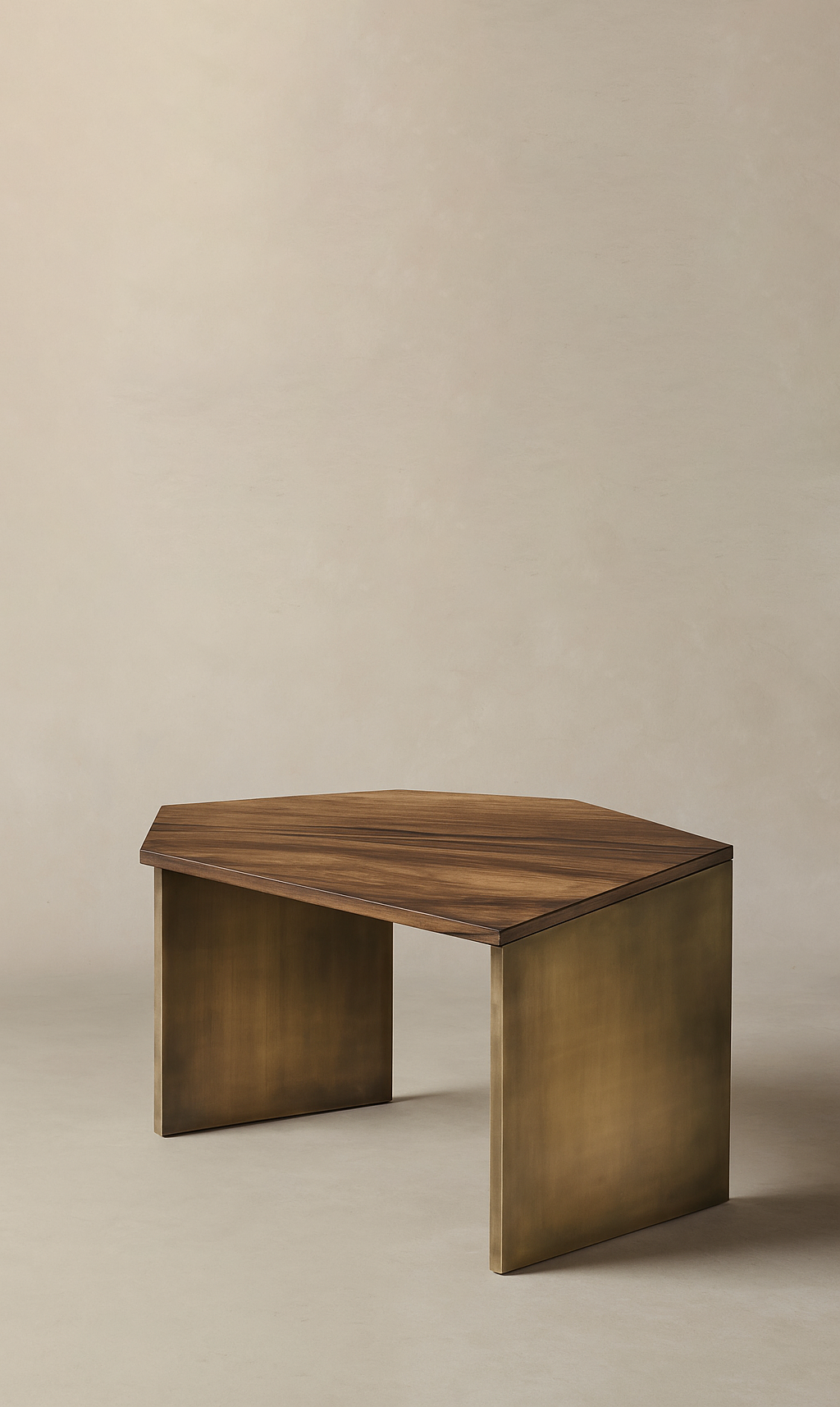 Dounia Home - DH-TOUCOFTAB-SM-MGM-OAK - Toubkal Coffee Table - Matte Gun Metal