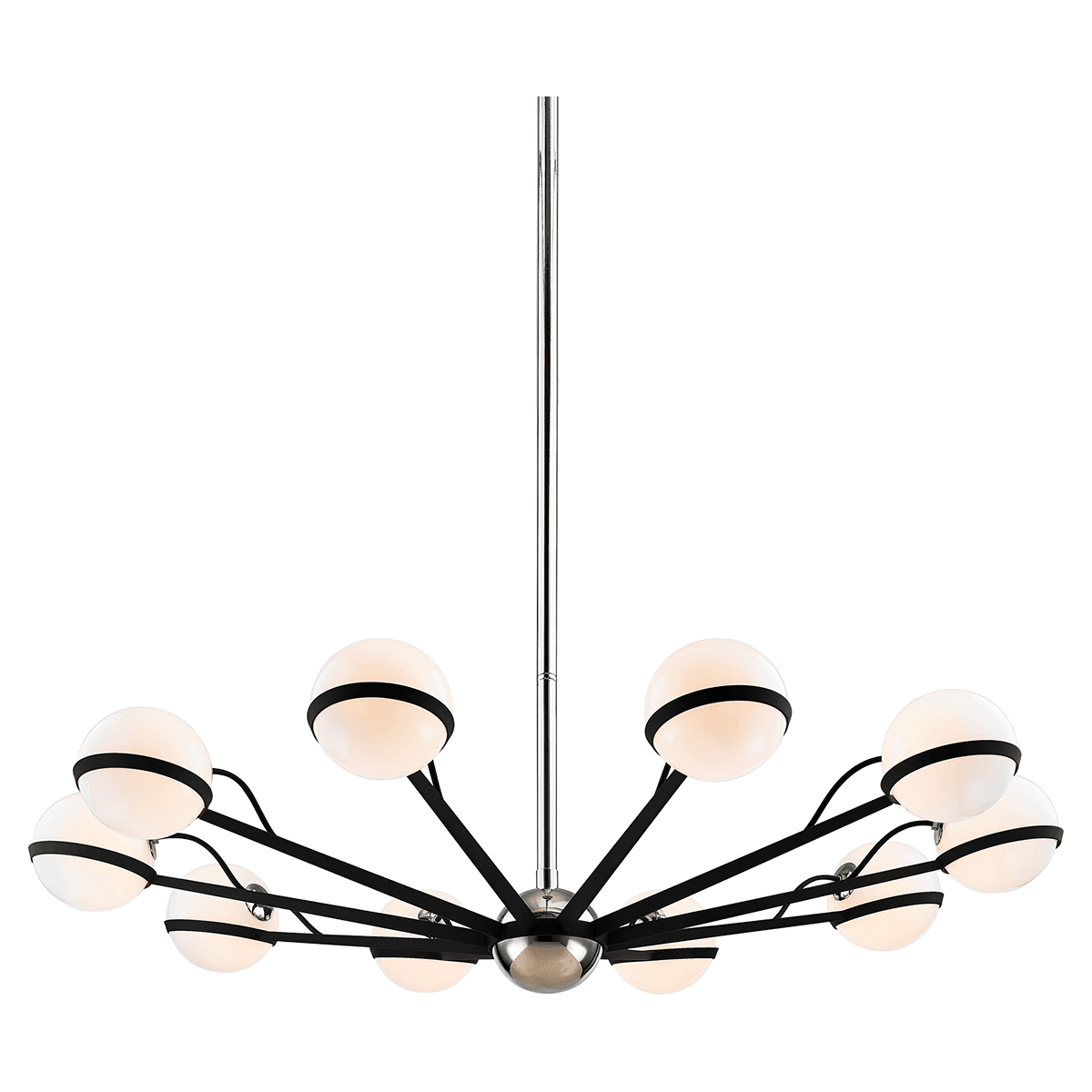 Troy Lighting - Ace Chandelier - F7166-TBK/PN | Montreal Lighting & Hardware