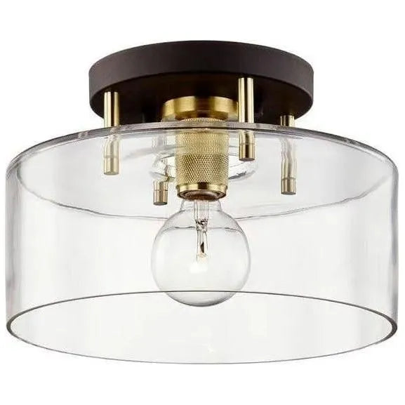Troy Lighting - Bergamot Station Semi-Flush Mount - C7541-BRZ/BBA | Montreal Lighting & Hardware