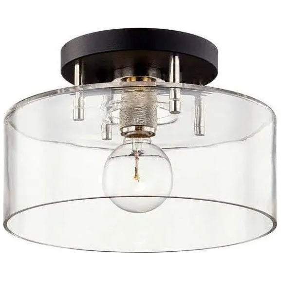 Troy Lighting - Bergamot Station Semi-Flush Mount - C7551-TBK/PN | Montreal Lighting & Hardware