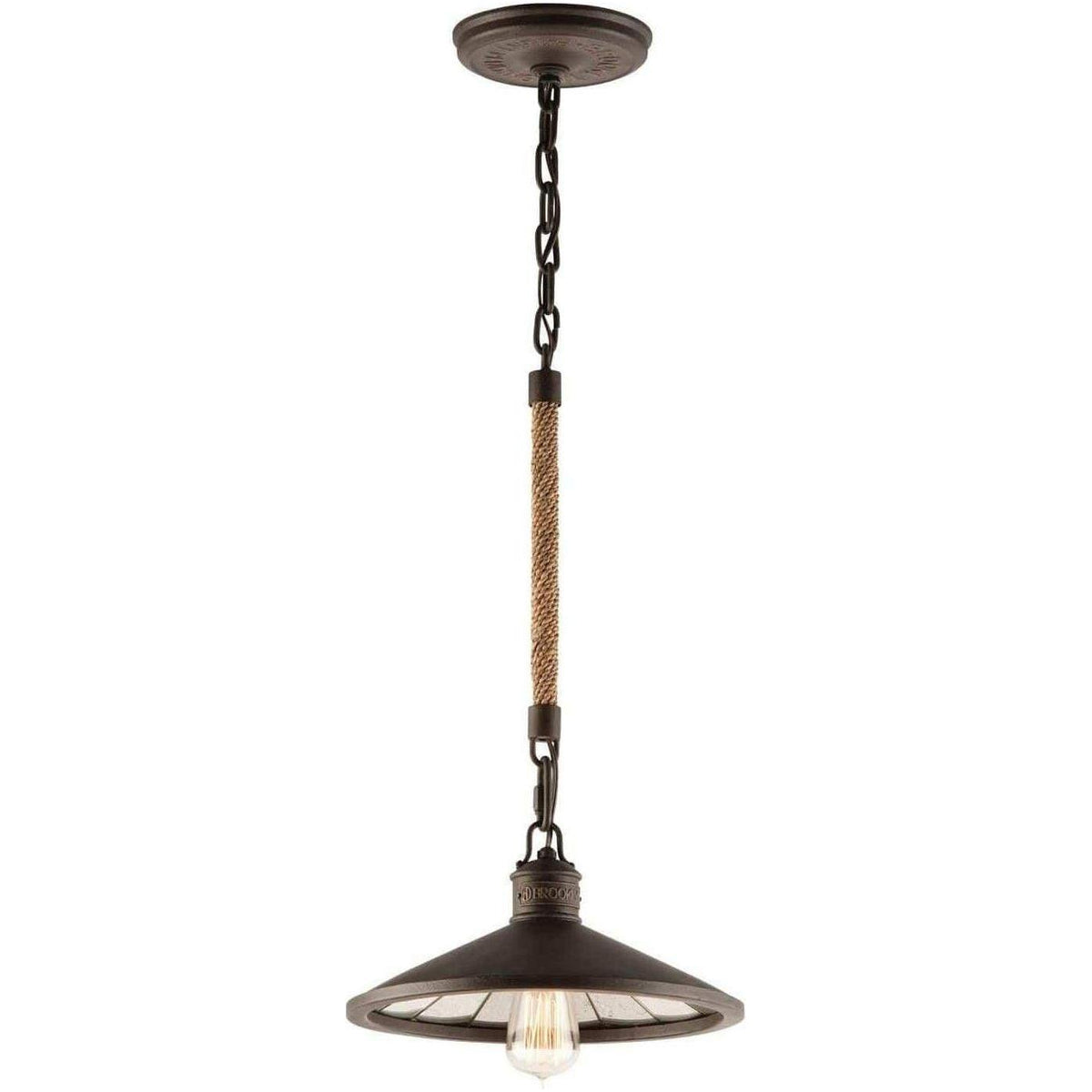 Troy Lighting - Brooklyn Pendant - F3144-HBZ | Montreal Lighting & Hardware