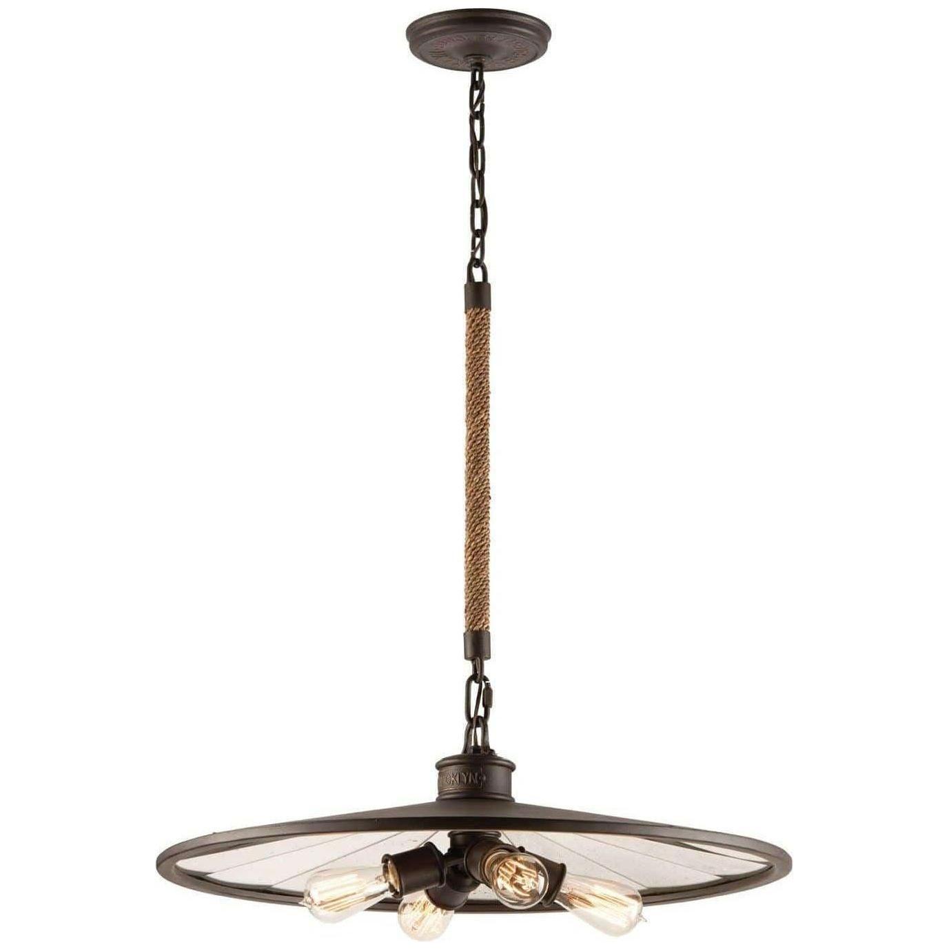 Troy Lighting - Brooklyn Pendant - F3144-HBZ | Montreal Lighting & Hardware