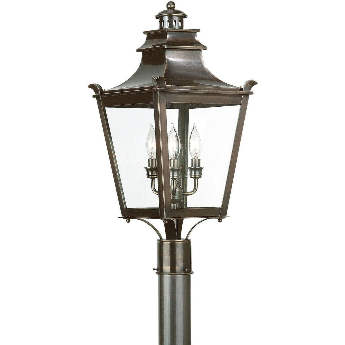 Troy Lighting - Dorchester Post Lantern - P9496EB | Montreal Lighting & Hardware