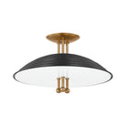 Troy Lighting - Larkin Semi Flush Mount - C4416-PBR/SBK | Montreal Lighting & Hardware