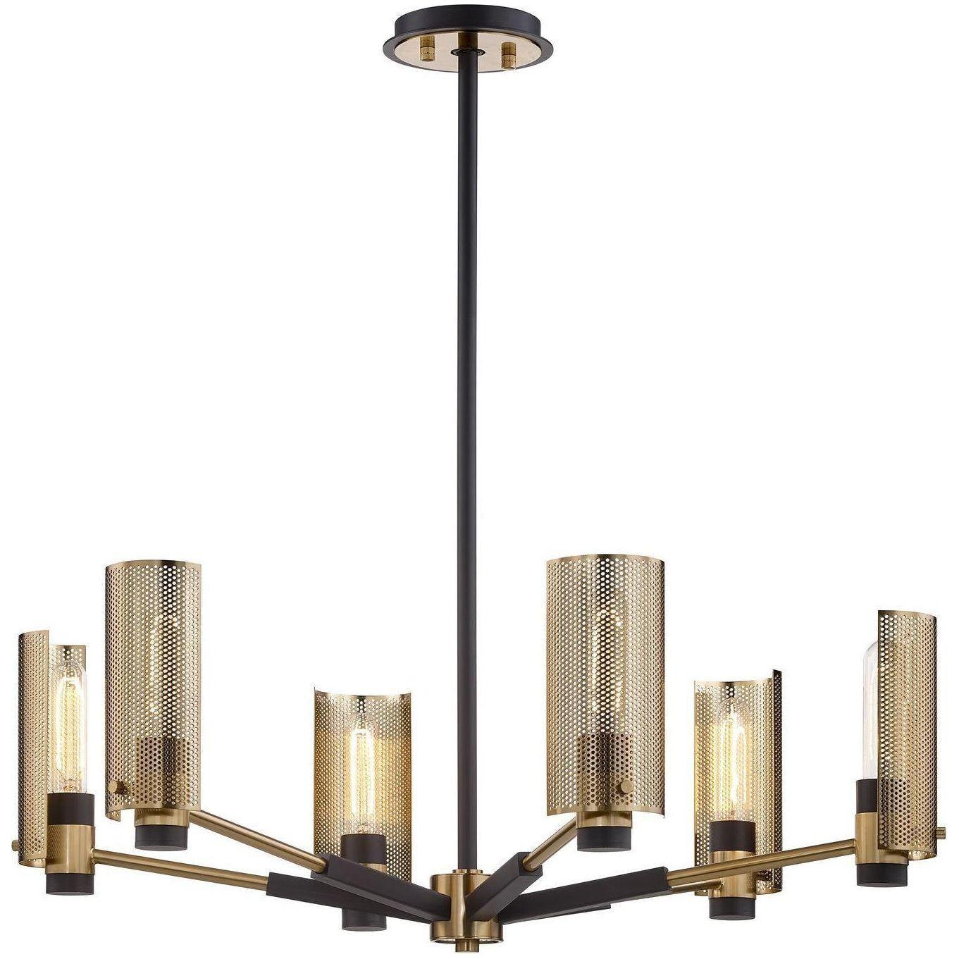 Troy Lighting - Pilsen Chandelier - F6876-SFB/PBR | Montreal Lighting & Hardware