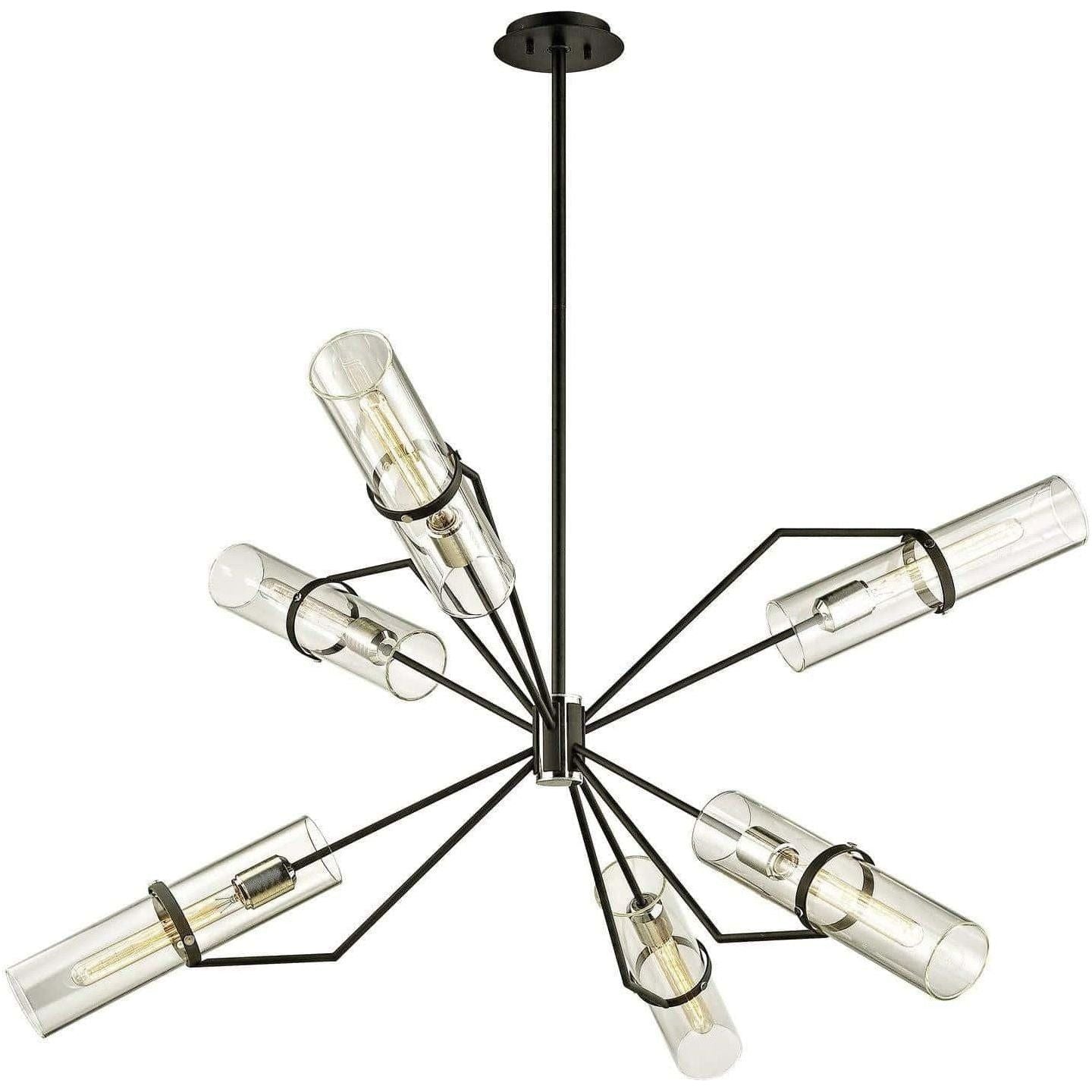 Troy Lighting - Raef Chandelier - F6328-TBK/PN | Montreal Lighting & Hardware