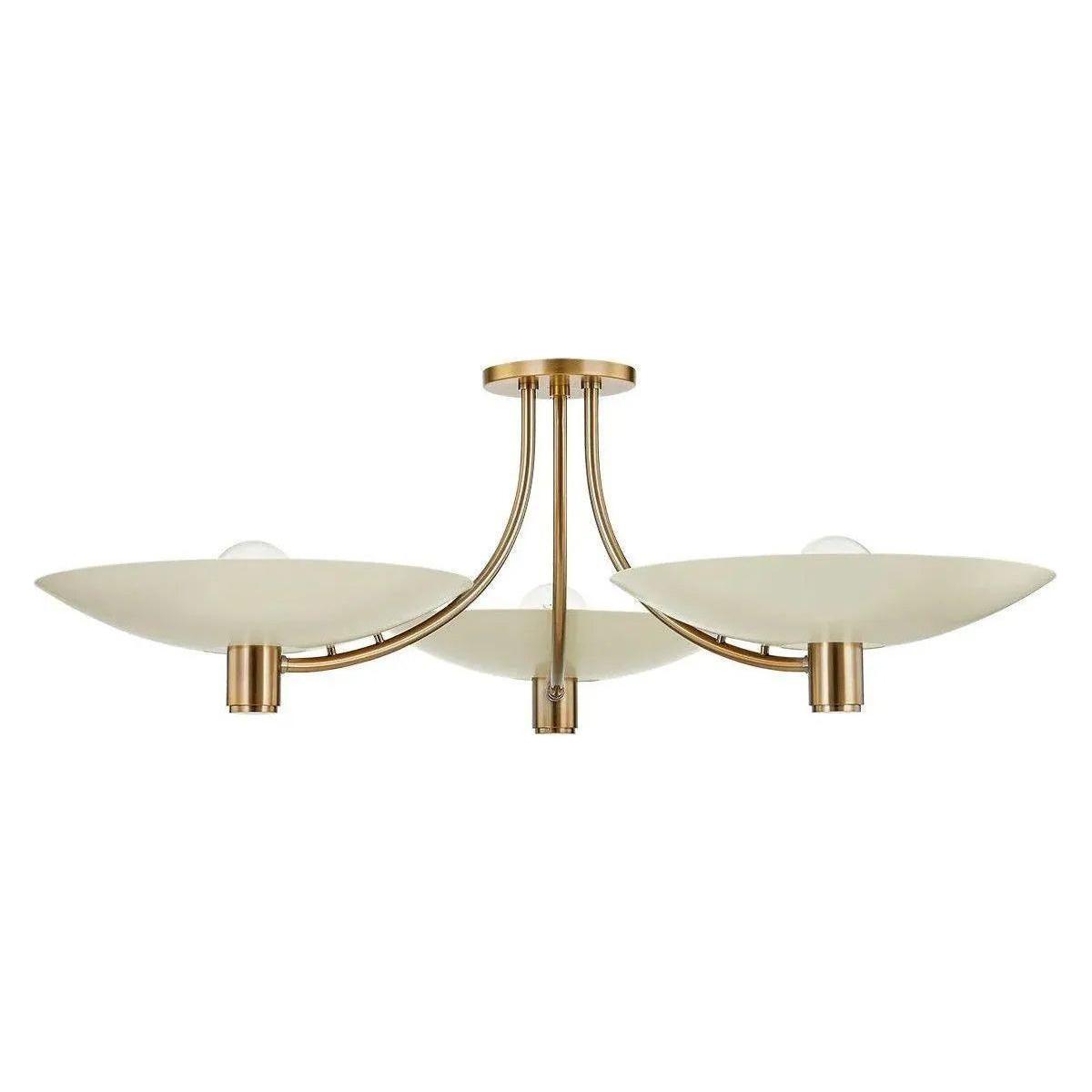 Troy Lighting - Wolfe Semi Flush Mount - C1441-PBR/SSD | Montreal Lighting & Hardware